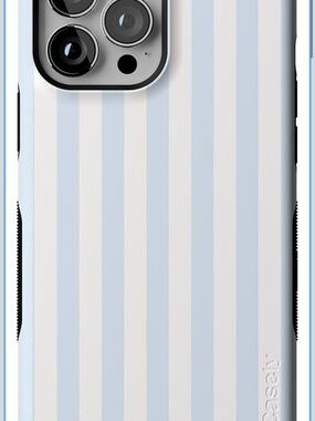 NIB Casely Light Blue and White Striped iPhone Case